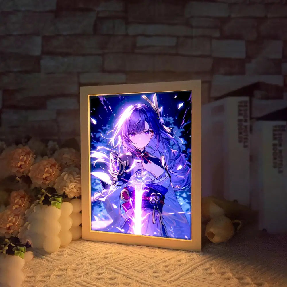 Genshin Impact LED Frame Light Art – Interactive and Captivating Wall Decor - Tokyowai