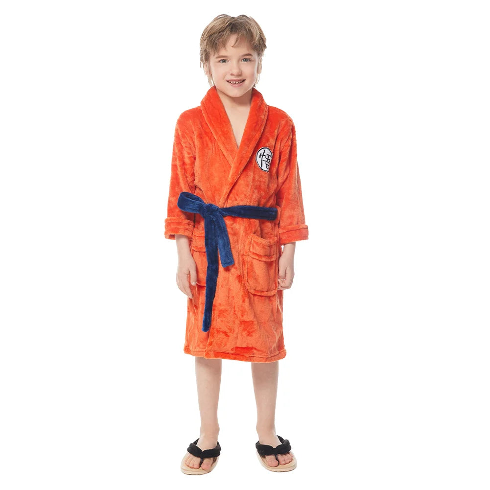Dragon Ball Z Goku Kanji Symbol Plush Bathrobe – Kids and Adults