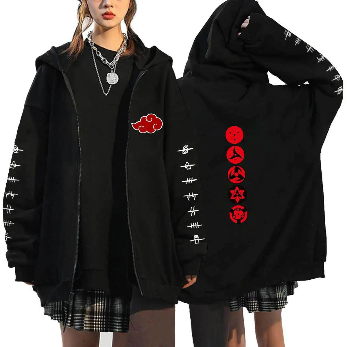 Itachi Uchiha Akatsuki Oversized Zip Hoodie
