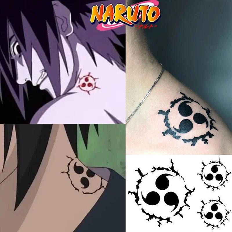 Naruto Waterproof Temporary Tattoo Stickers – 5, 10, or 20-Piece Sets