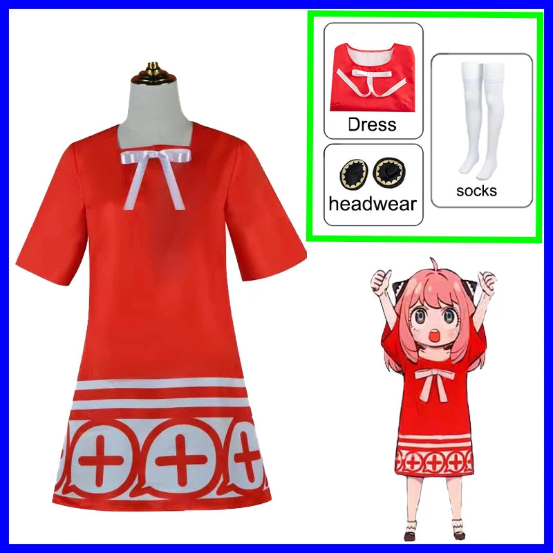 Spy x Family Anya Forger Cosplay Dress Set
