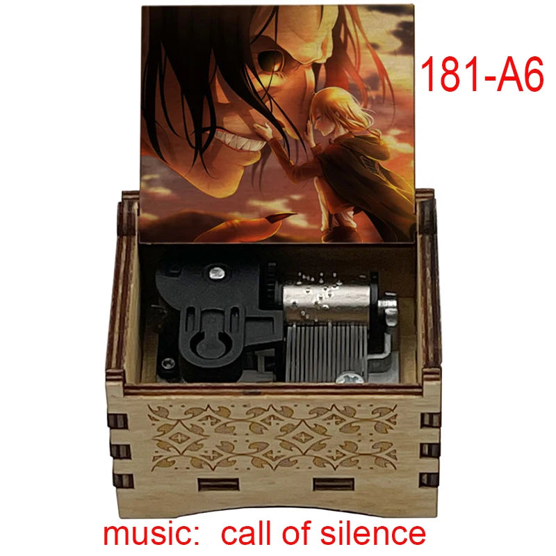 Attack on Titan "Call of Silence" Wooden Music Box – Hand-Cranked