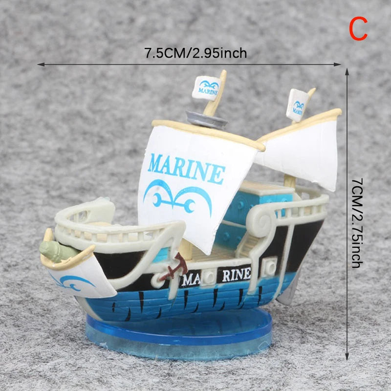 One Piece Miniature Ship Models – Bandai-Style Display Figurines
