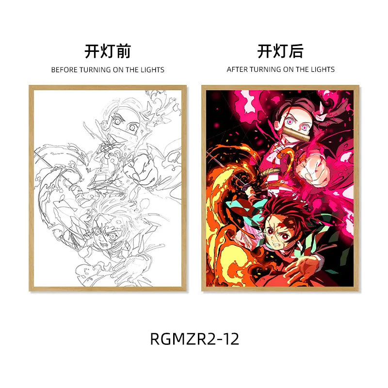 Demon Slayer Light-Up Art Frame - Tokyowai