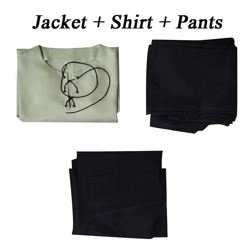 Attack on Titan Eren Jaeger Black Coat T-shirt Pants - Tokyowai