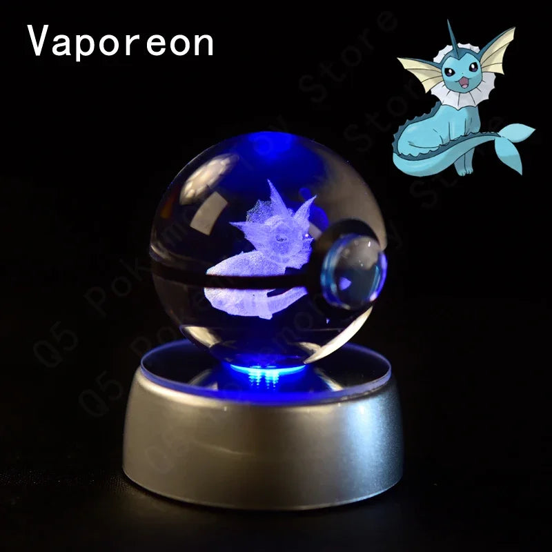 Pokémon 3D LED Crystal Ball Night Light
