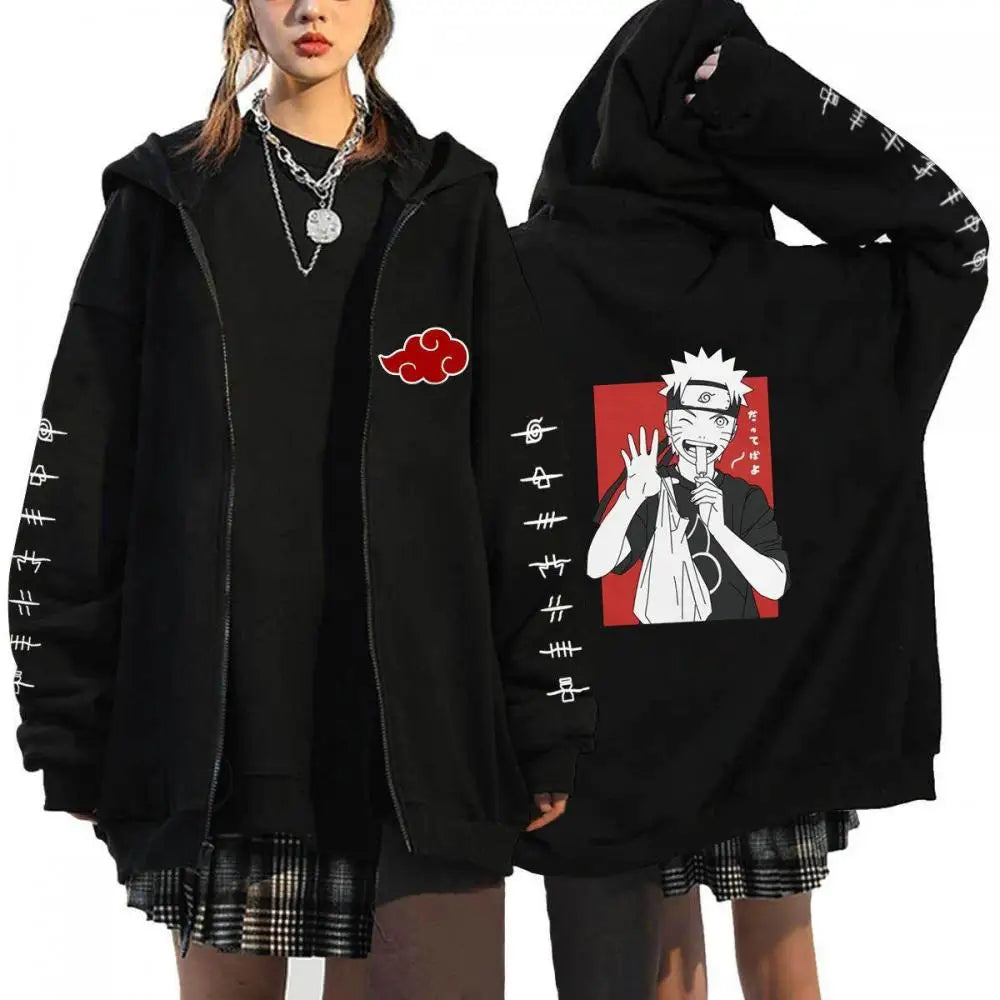 Itachi Uchiha Akatsuki Oversized Zip Hoodie