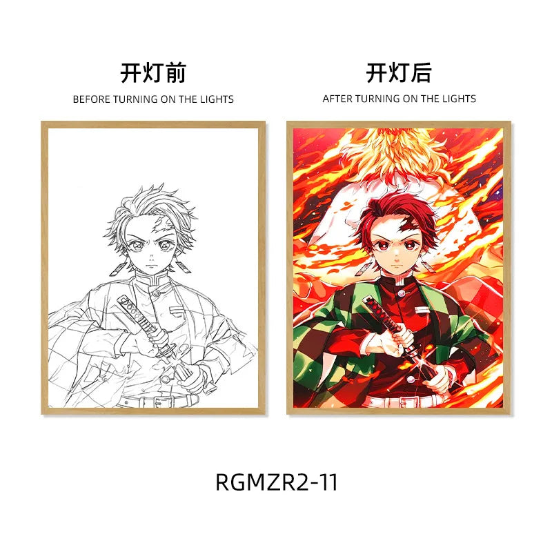 Demon Slayer Light-Up Art Frame - Tokyowai