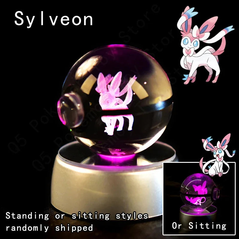 Pokémon 3D LED Crystal Ball Night Light