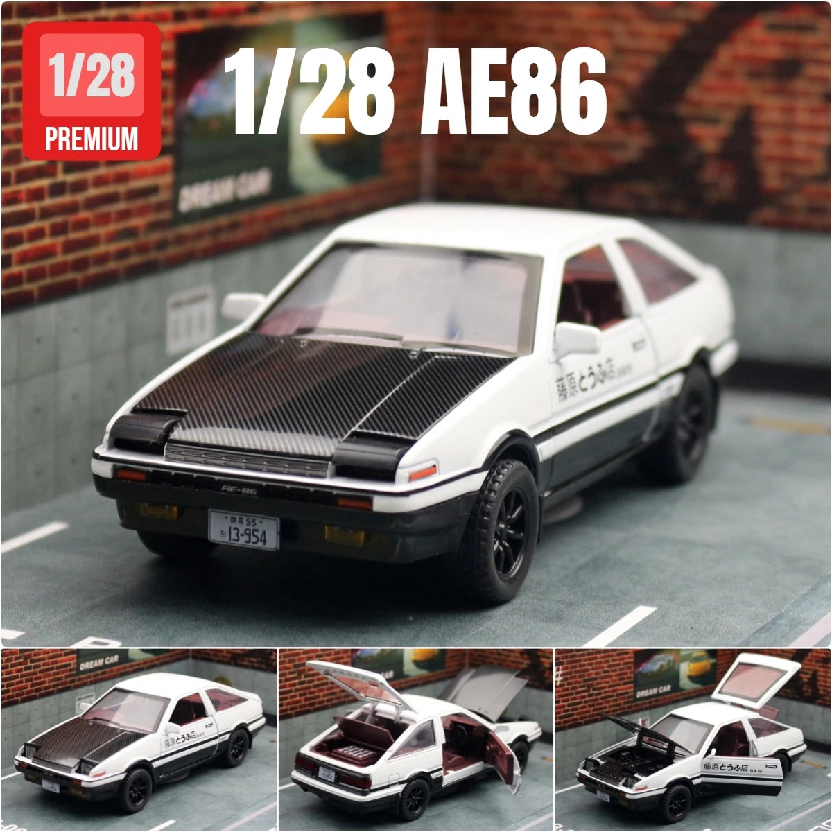 Initial D 1/32 AE86 Trueno Diecast Model Car
