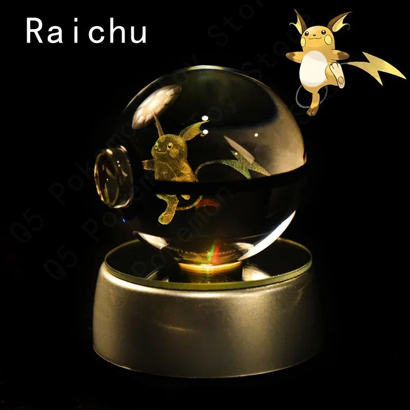 Pokémon 3D LED Crystal Ball Night Light