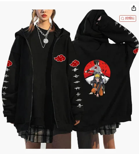 Itachi Uchiha Akatsuki Oversized Zip Hoodie