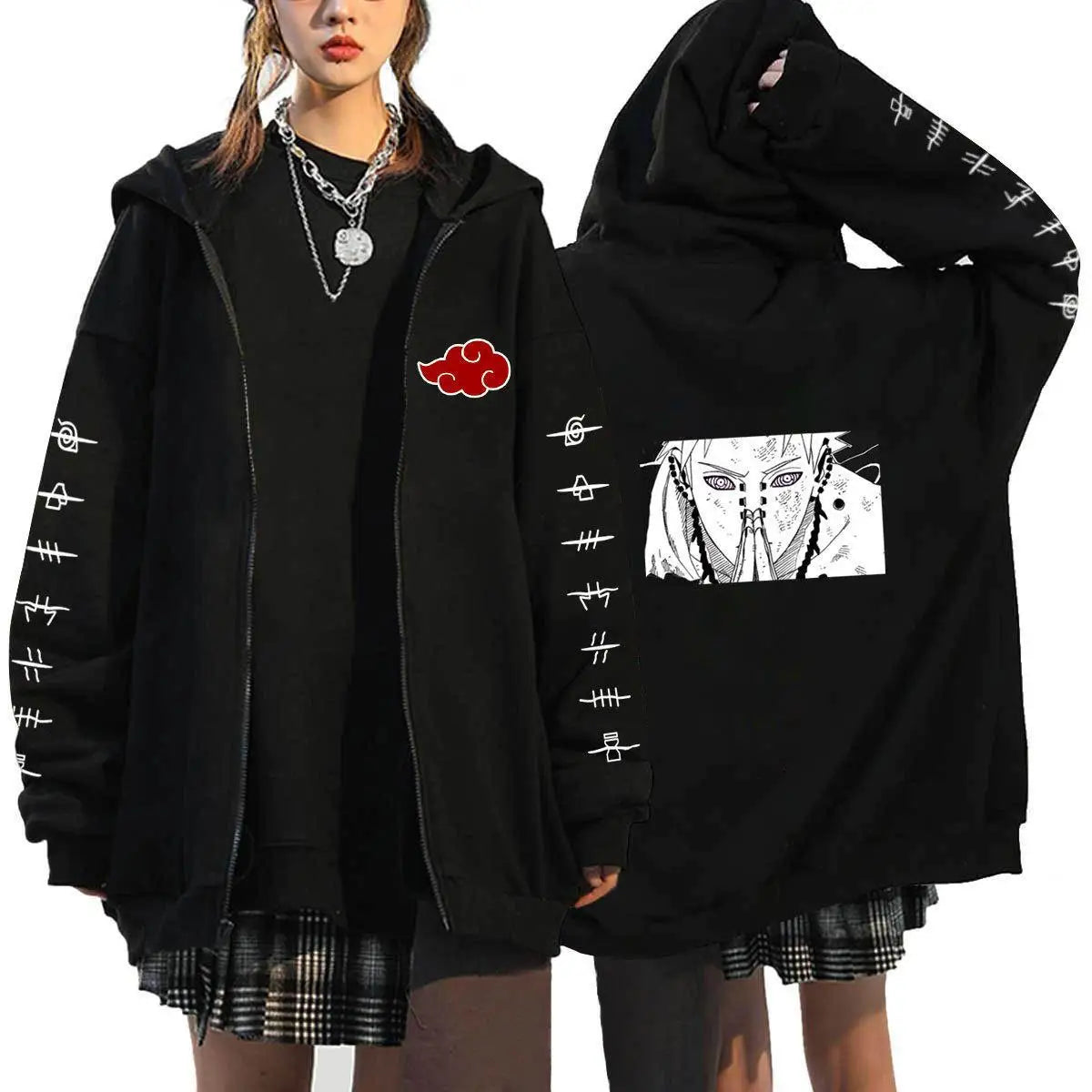 Itachi Uchiha Akatsuki Oversized Zip Hoodie