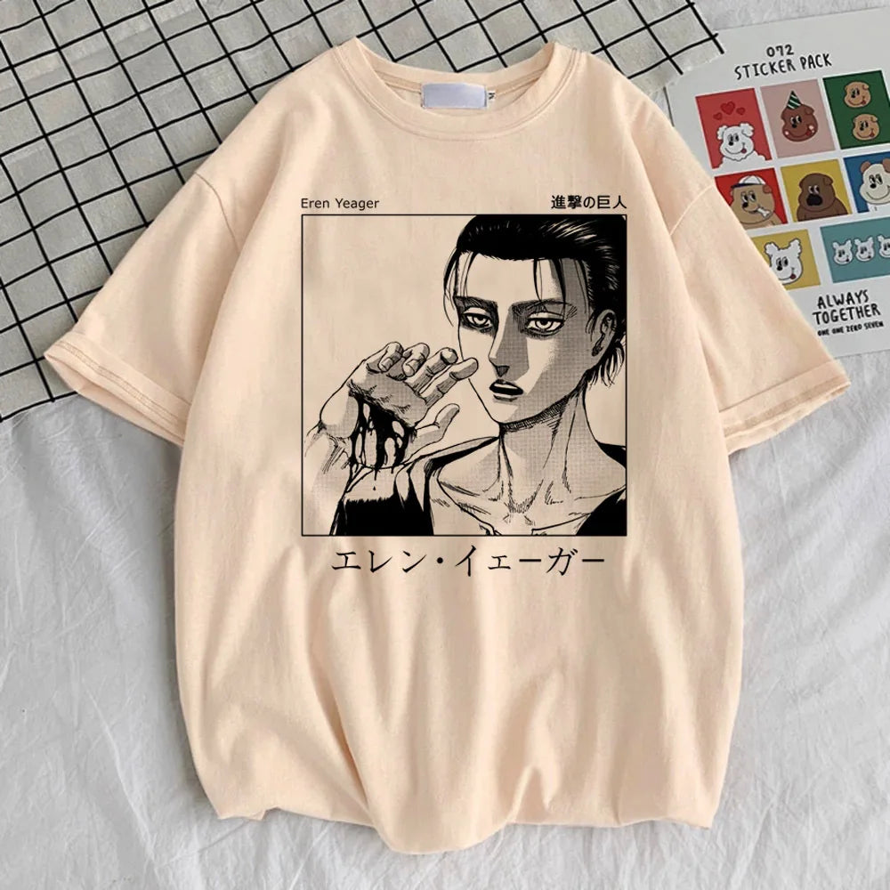 Attack on Titan Beige Graphic T-Shirt Collection