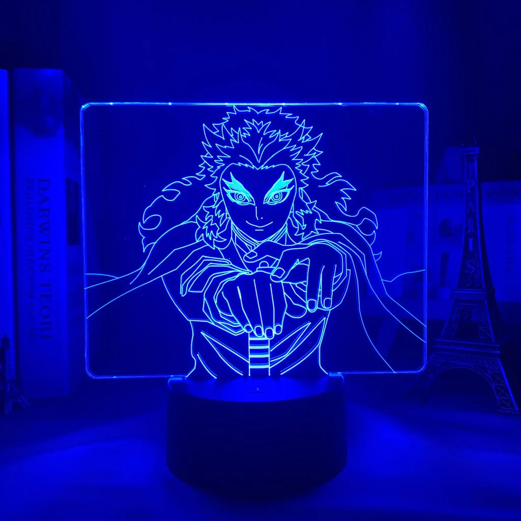 Demon Slayer LED Night Light Collection – 16-Color Anime Acrylic Lamps (37 Variants)
