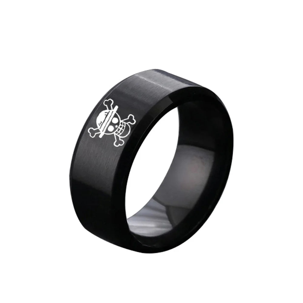 One Piece Stainless Steel Ring – Straw Hat Pirates Logo
