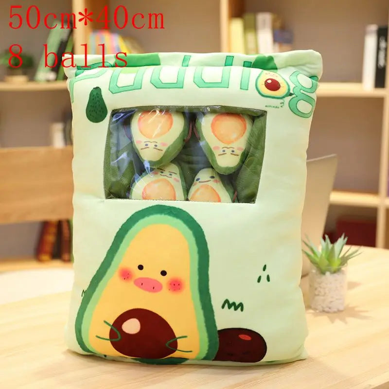 Pudding Adorable Plush Pillow Bag with Mini Animal Plushies – Perfect for Cuddling & Decor - Tokyowai