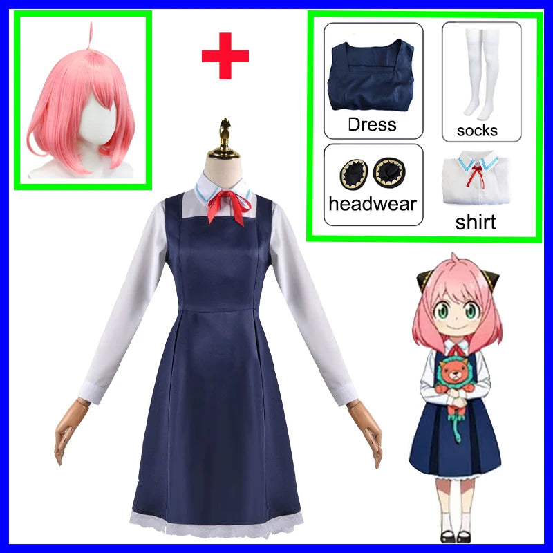 Spy x Family Anya Forger Cosplay Dress Set