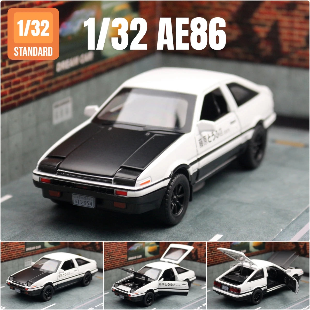 Initial D 1/32 AE86 Trueno Diecast Model Car