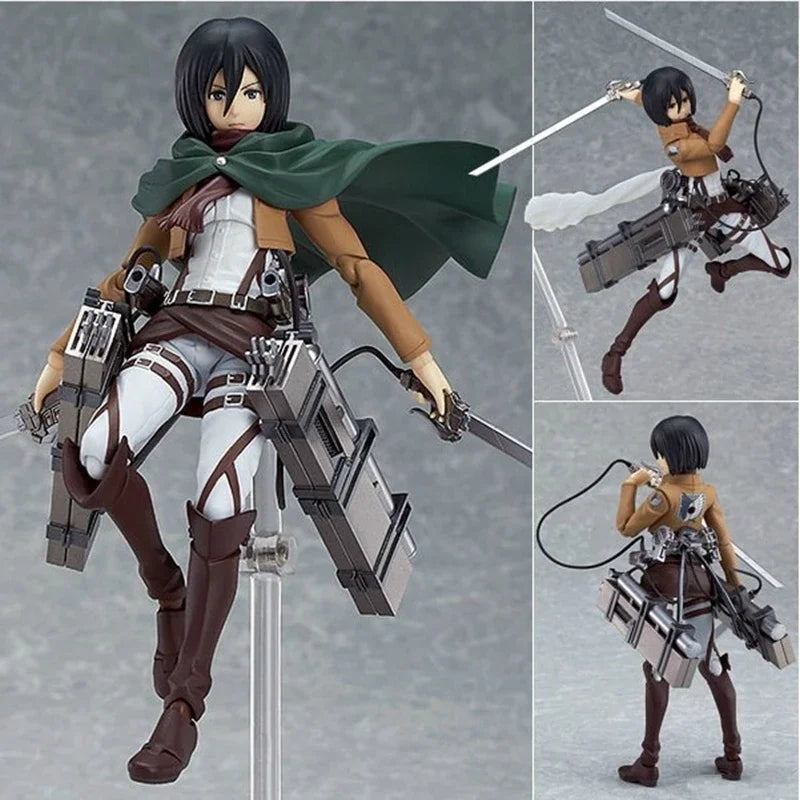 Attack on Titan Figma Action Figure – Mikasa Ackerman with 3D Maneuver Gear