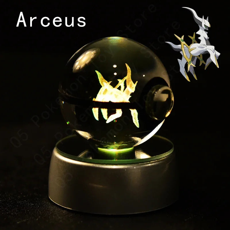 Pokémon 3D LED Crystal Ball Night Light