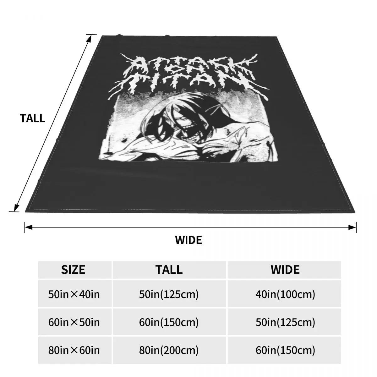 Attack On Titan Fleece Throw Blankets - Tokyowai