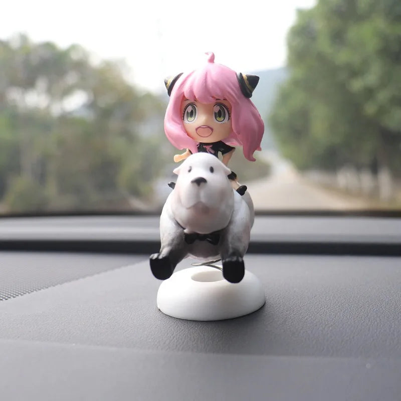 Spy x Family Anya & Bond Dashboard Bobble Toy Car Decoration Figure