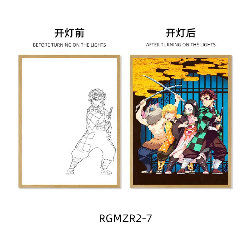 Demon Slayer Light-Up Art Frame - Tokyowai