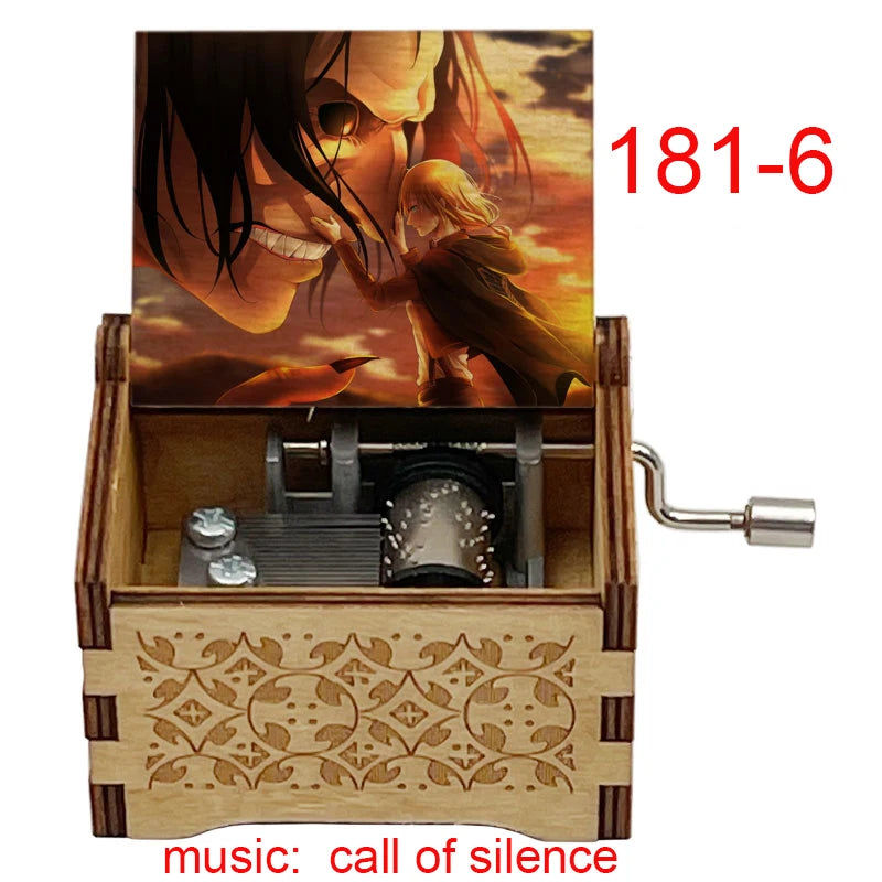 Attack on Titan "Call of Silence" Wooden Music Box – Hand-Cranked