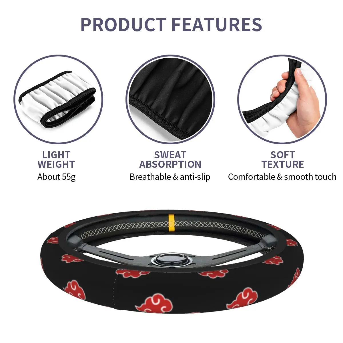 Akatsuki Cloud Steering Wheel Cover – Naruto
