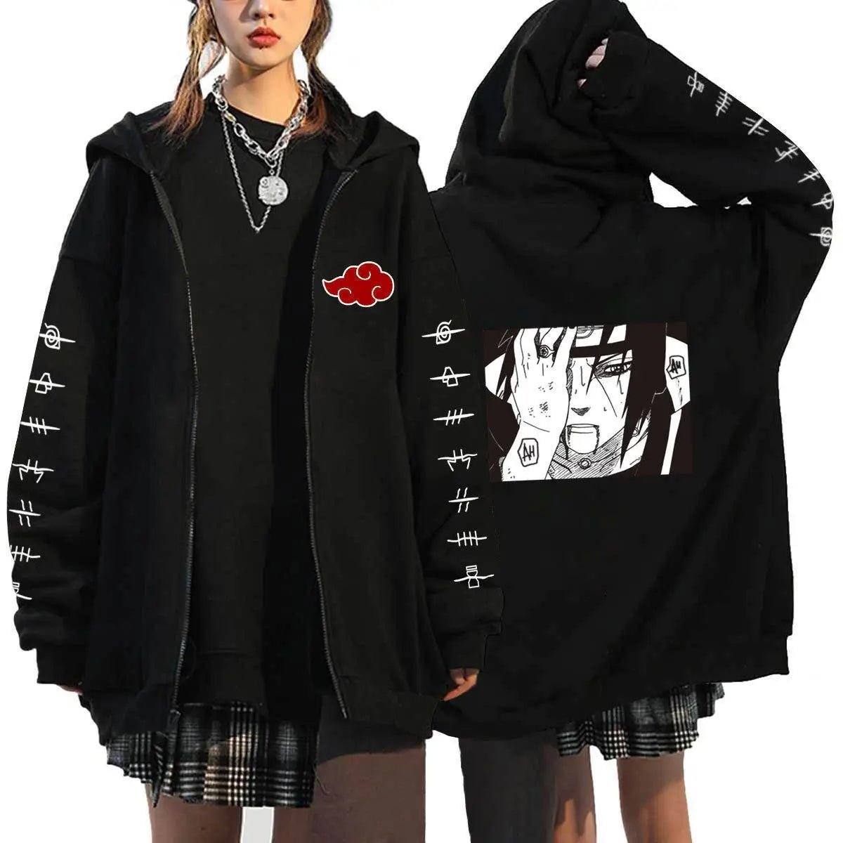 Itachi Uchiha Akatsuki Oversized Zip Hoodie