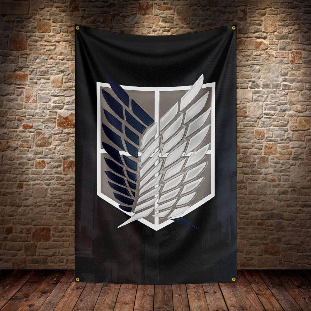 Attack on titan Flag Polyester Banner For Decor - Tokyowai