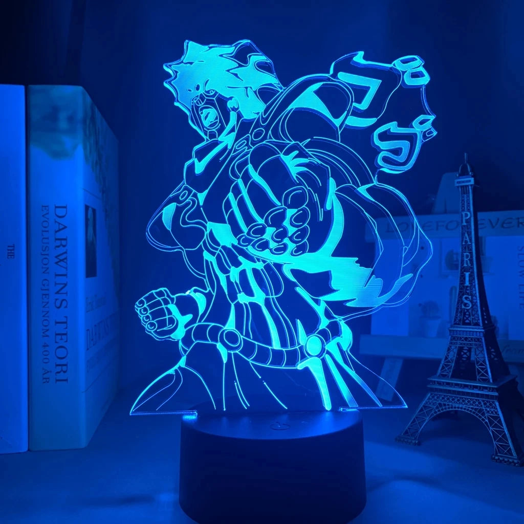 Jotaro Kujo 3D LED Night Light – JoJo’s Bizarre Adventure Edition