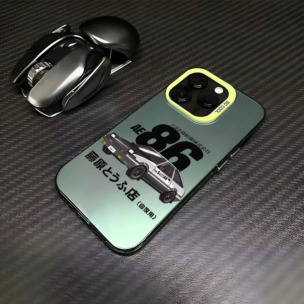 Initial D AE86 Tempered Glass Drift Phone Case