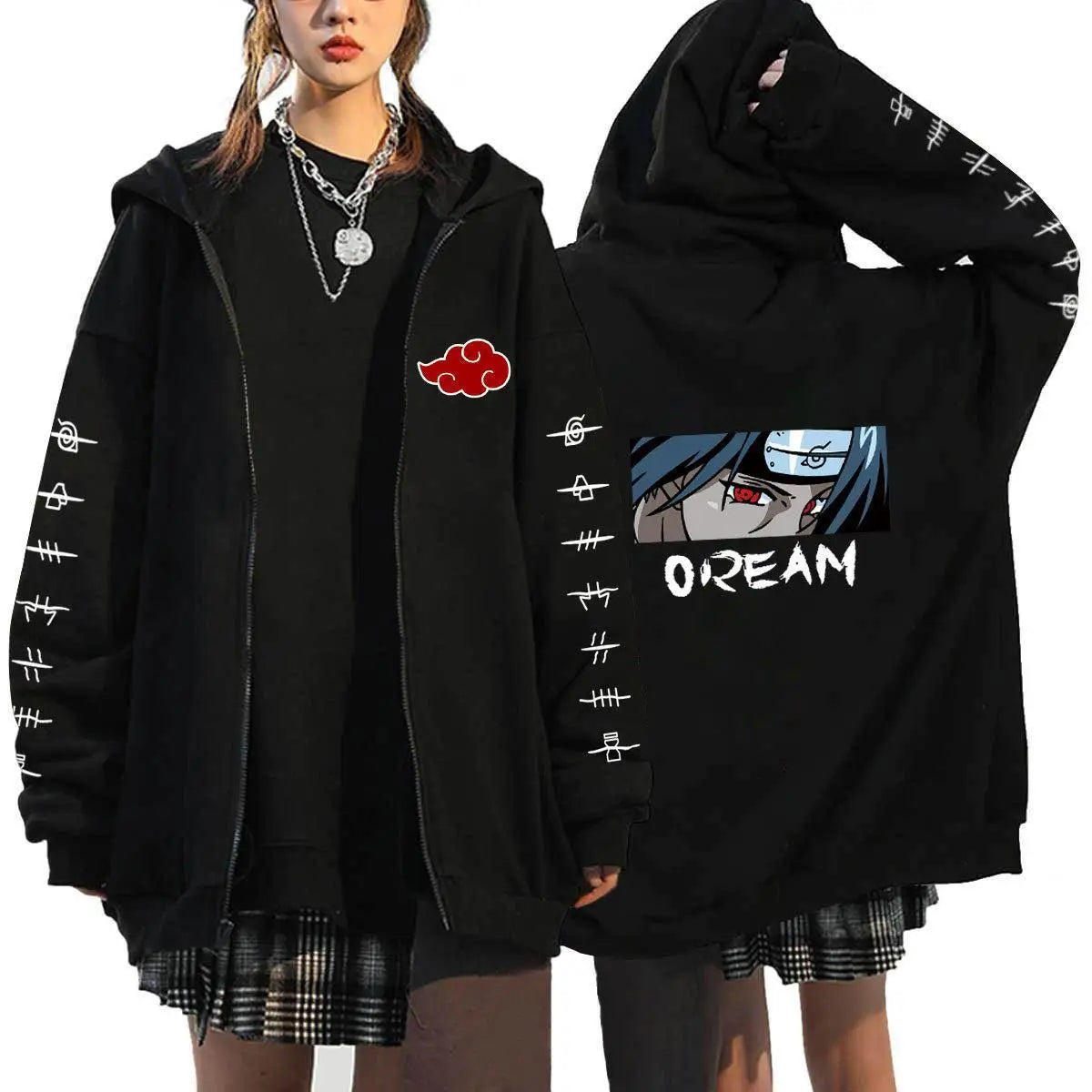 Itachi Uchiha Akatsuki Oversized Zip Hoodie