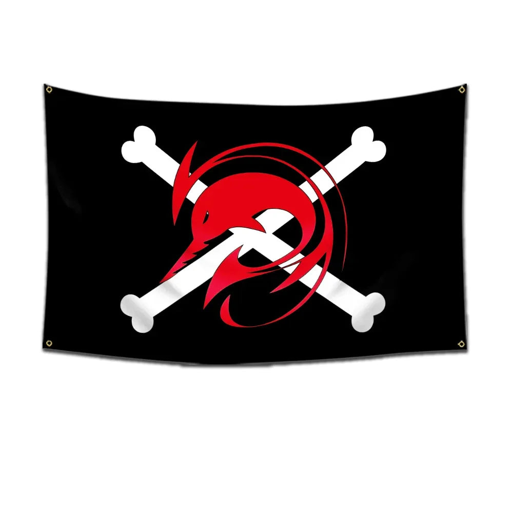 Anime One Piece Pirate Skull Flag Home Bedroom Wall Decor Banner Painting Luffy Straw Hat Pirates Flag Toys for Children Gift