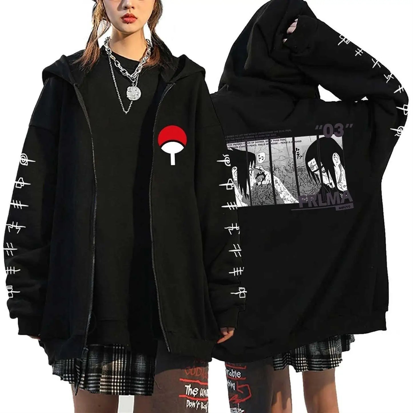 Itachi Uchiha Akatsuki Oversized Zip Hoodie