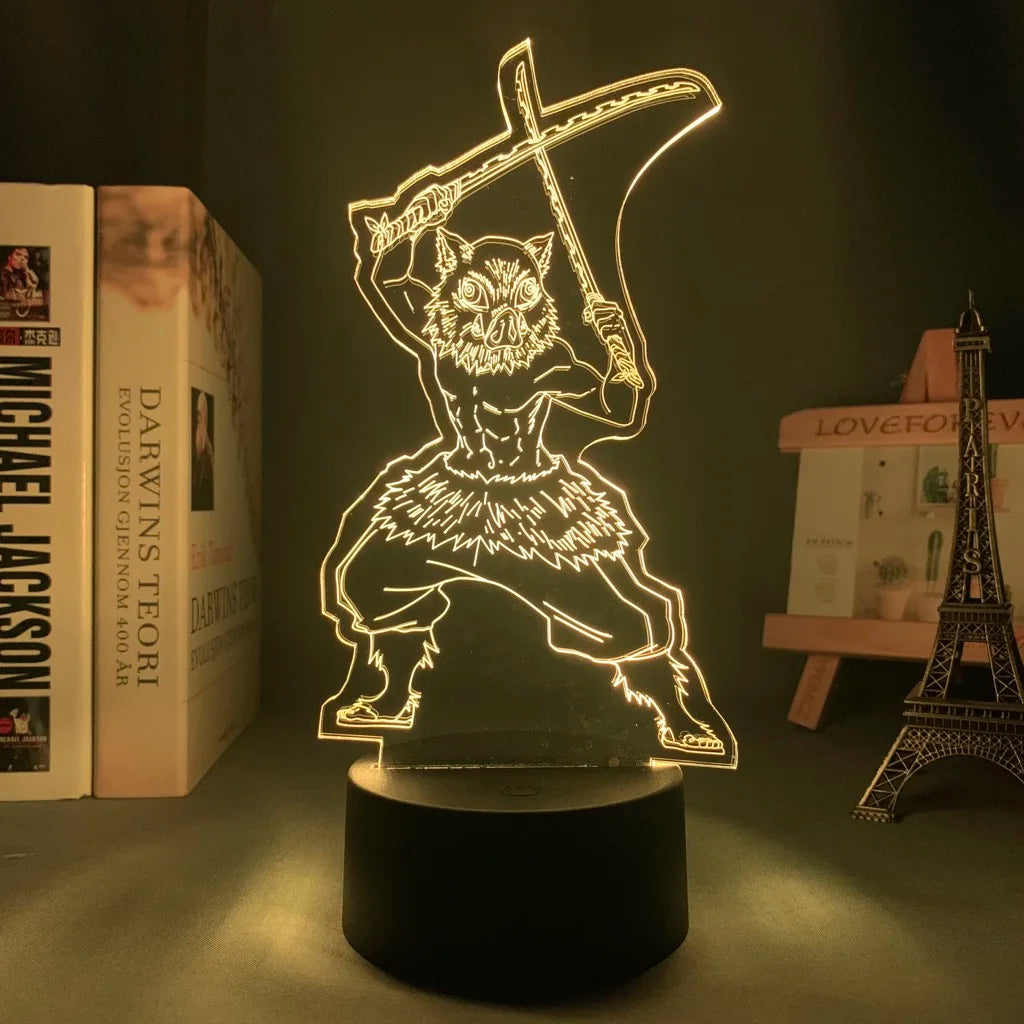 Demon Slayer LED Night Light Collection – 16-Color Anime Acrylic Lamps (37 Variants)