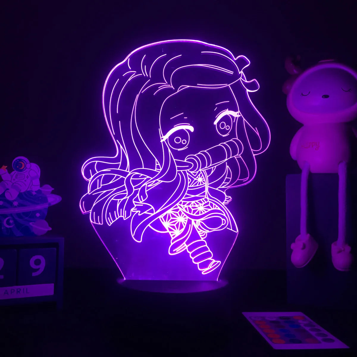 Demon Slayer LED Night Light Collection – 16-Color Anime Acrylic Lamps (37 Variants)