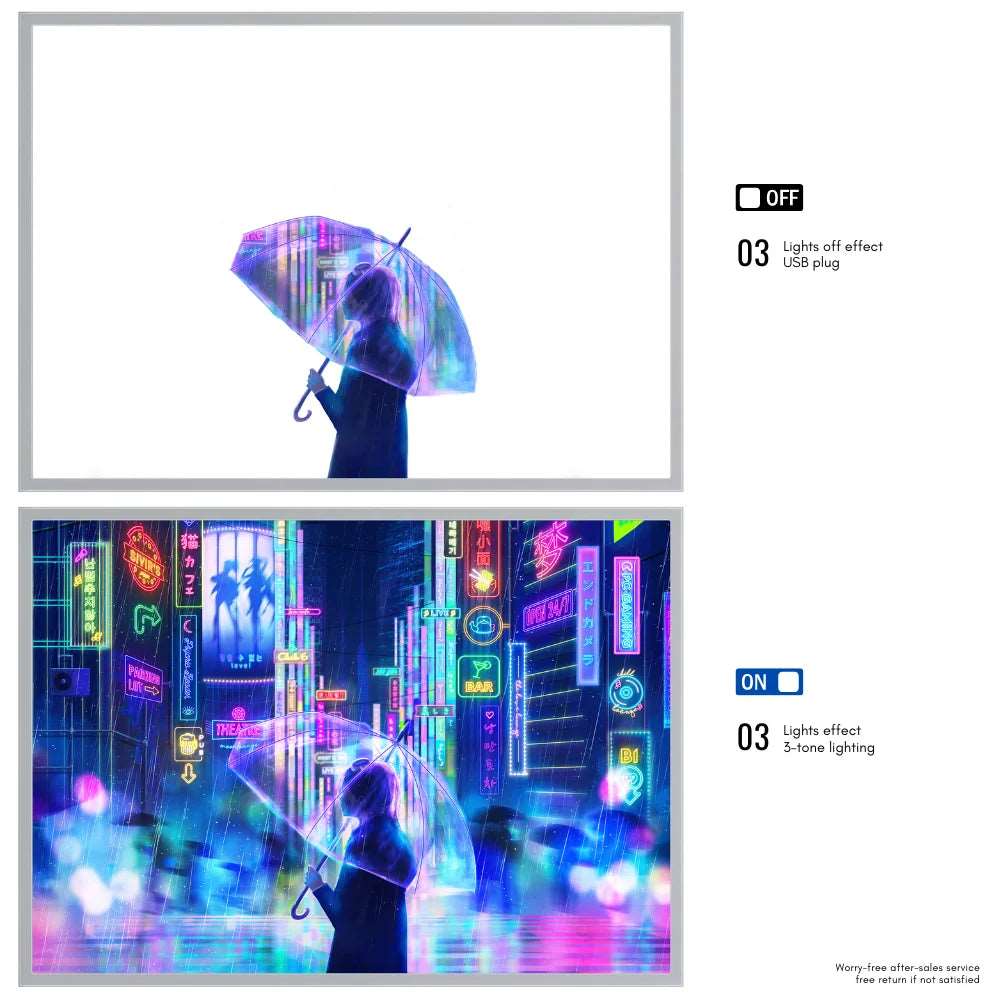 Cyberpunk Edgerunners LED Art Frames – Immersive Backlit Decor with Customizable Lighting - Tokyowai