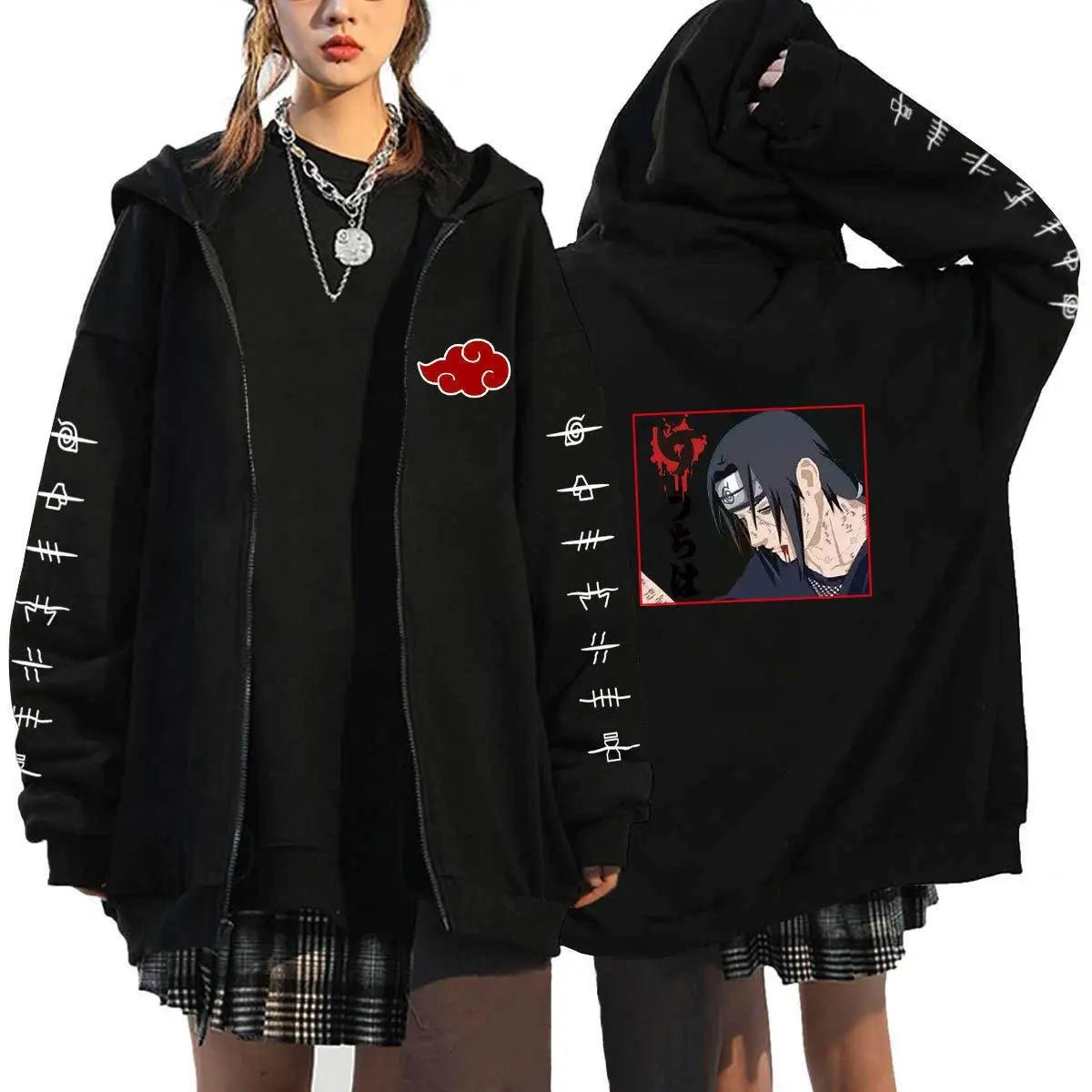 Itachi Uchiha Akatsuki Oversized Zip Hoodie