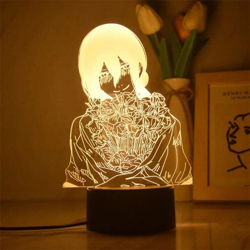 Chainsaw LED Night Lamp – Anime 3D Light Display - Tokyowai