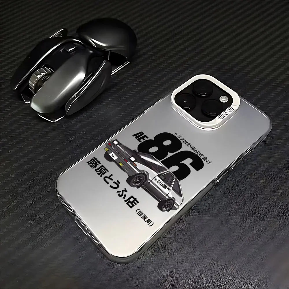 Initial D AE86 Tempered Glass Drift Phone Case