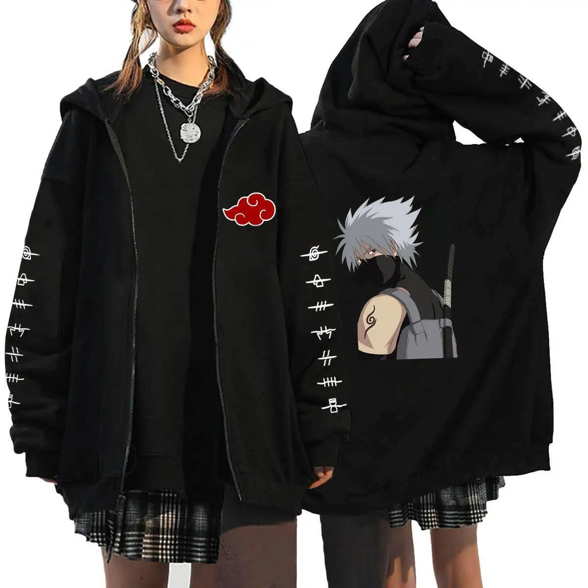 Itachi Uchiha Akatsuki Oversized Zip Hoodie
