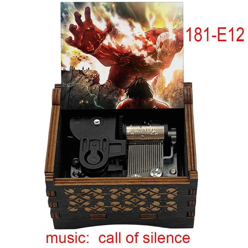 Attack on Titan "Call of Silence" Wooden Music Box – Hand-Cranked