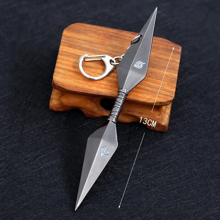 Naruto Keychain Kunai Shuriken Konoha Ninja Pendant - Tokyowai