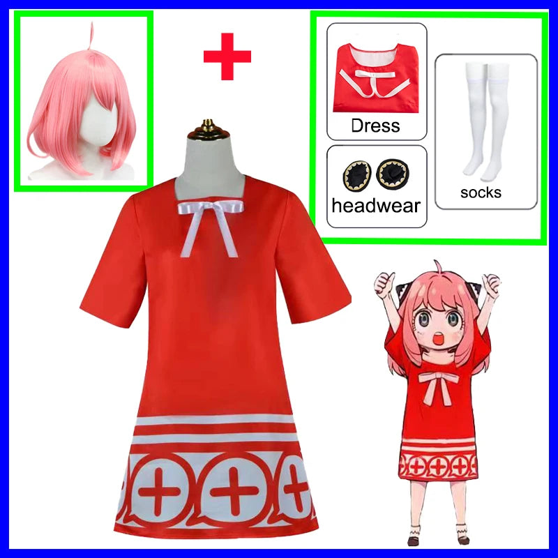 Spy x Family Anya Forger Cosplay Dress Set
