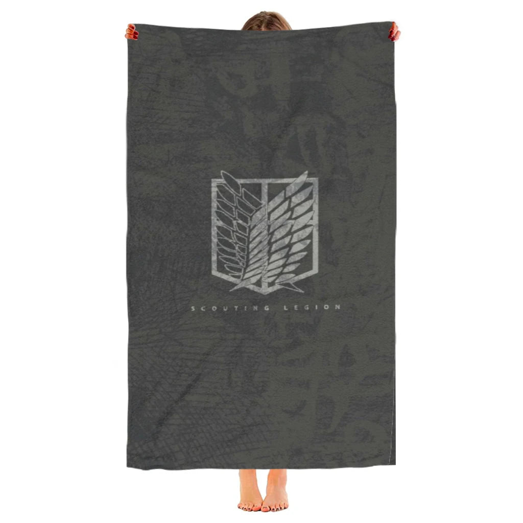 Attack on Titan Microfiber Beach Towel – Quick Dry and Sandproof