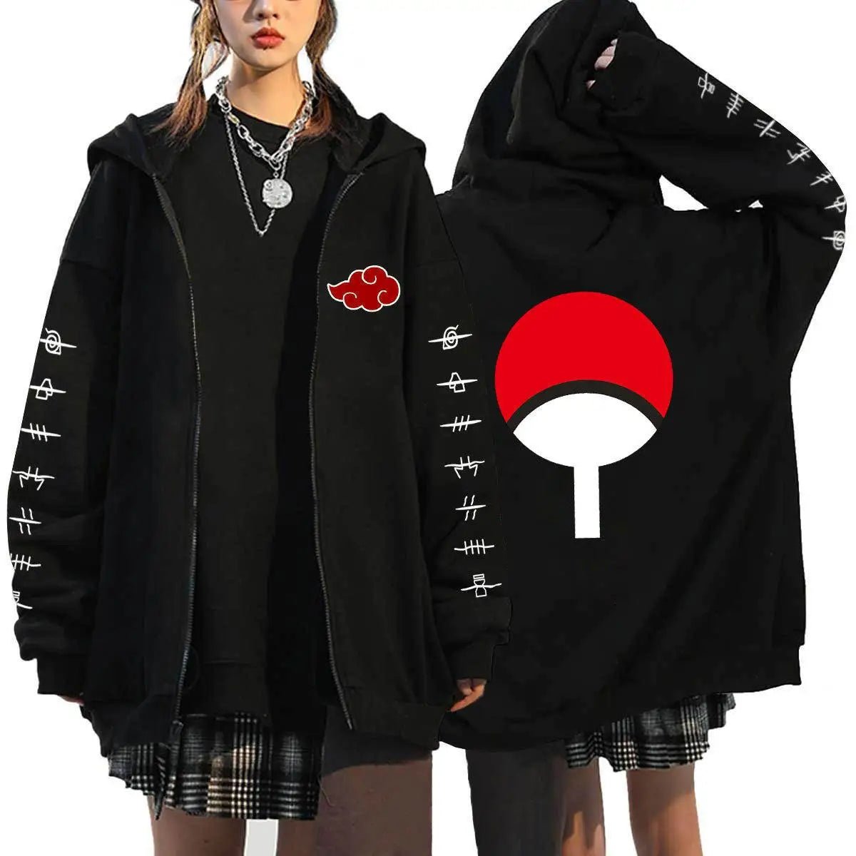 Itachi Uchiha Akatsuki Oversized Zip Hoodie