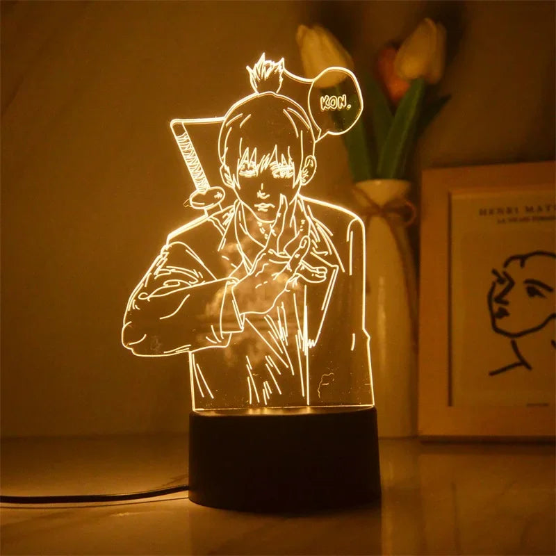 Chainsaw LED Night Lamp – Anime 3D Light Display - Tokyowai